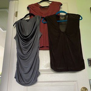 2 woman's Banana Republic sleeveless shirts